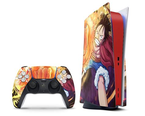 One Piece Luffy Punch Ps5 Skin Anime Red One Piece Ps5 Otaku Etsy
