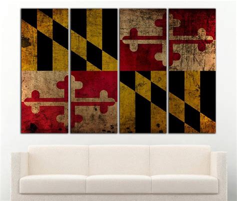 Maryland State Flag Wall Art Maryland State Flag Wall Decor Maryland