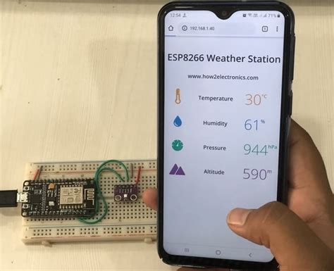 Esp8266 And Bme280 Based Weather Station Live Monitoring