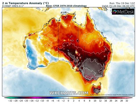 Extreme Heatwave In Australia 50 °c Mark Reached Today Dec 19th