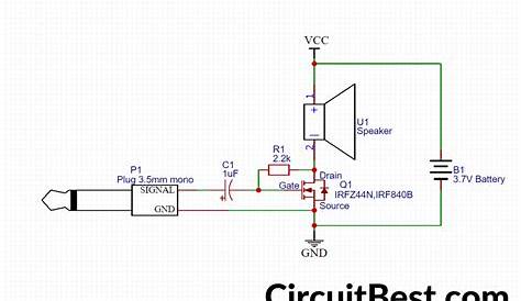 simple audio amplifier circuit diagram