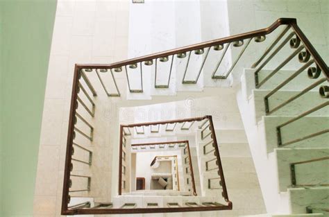 Square Staircase Perspective View From Above Stock Image Image Of