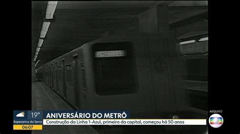 Construção da linha 1 Azul do Metrô completa 50 anos Bom dia SP G1