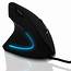 TSV Wired Vertical Ergonomic Mouse 6 Buttons Optical Ergo With 4 