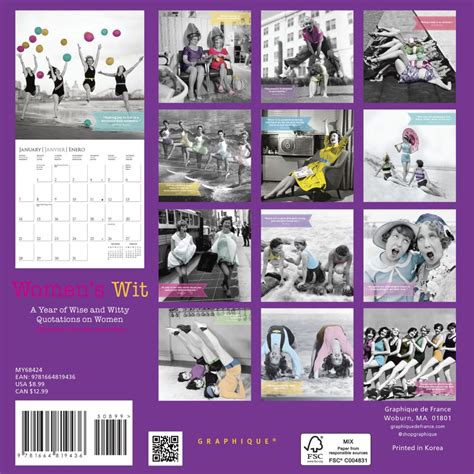 Womens Wit 2024 Mini Wall Calendar