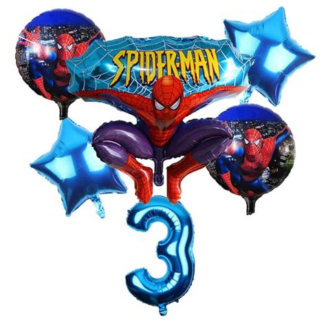 Spiderman Balloons Spiderman Party Decorations Boys Etsy Spiderman