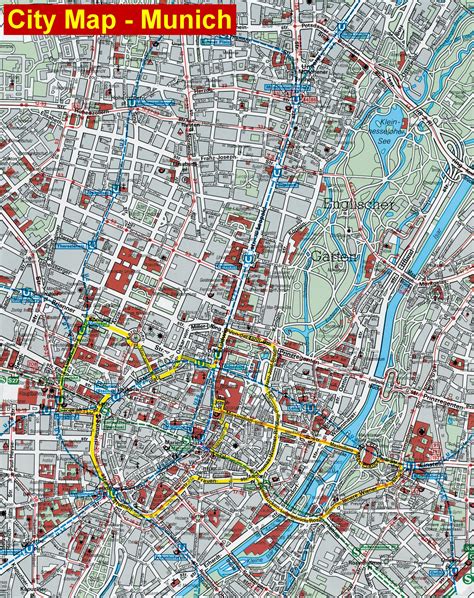 Munich City Map Munich Germany • Mappery