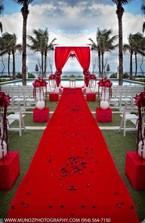 Red Aisle Wedding Color Theme Ideas Wedding By The Color
