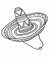 Sombrero sketch template