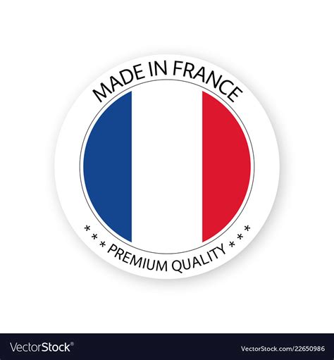 Modern Made In France Label French Sticker Vector Image