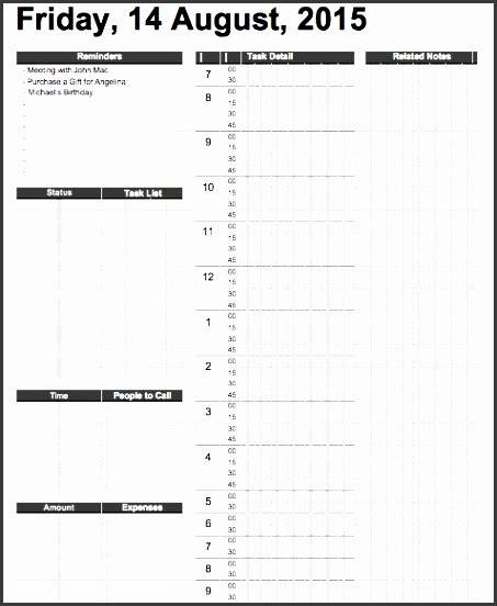 9 Daily Work Schedule Template In Ms Word Sampletemplatess