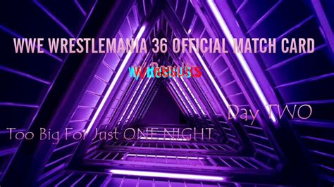 wwe wrestlemania 36 official match card w results day two youtube