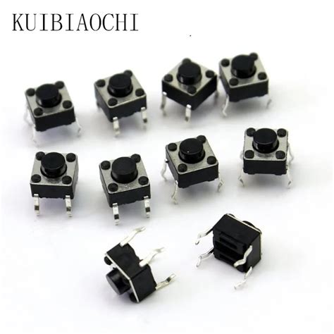 100pcslot Mini Micro Momentary Tactile Push Button Switch 665mm 4