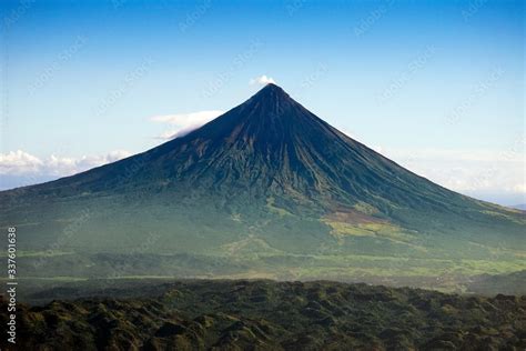 Aerial Of Mt Mayon Also Known As Mayon Volcano Or Mount Mayon Found