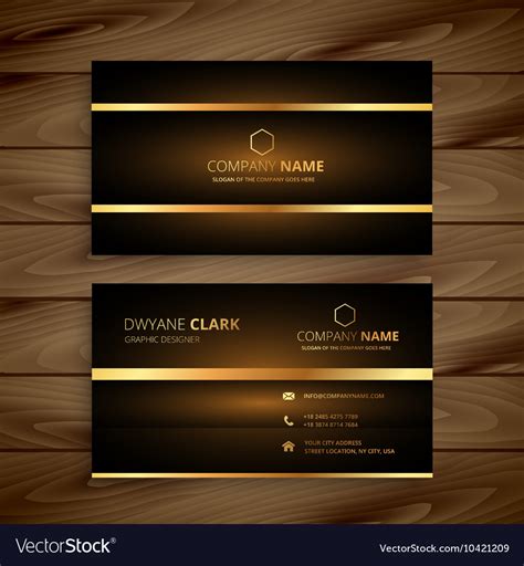 Premium Luxury Business Card Design Royalty Free Vector