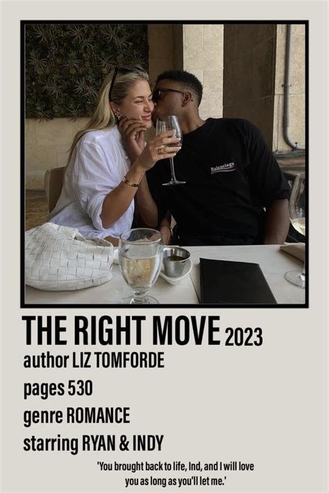 The Right Move Polaroid Poster In 2023 Romantic Books Dark Romance