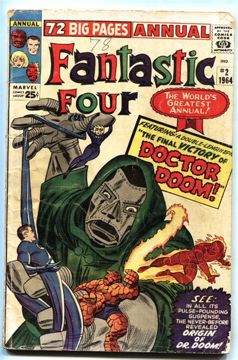 Fantastic Four Annual 2 1964 Marvel Rare Variant Dr Doom Jack Kirby