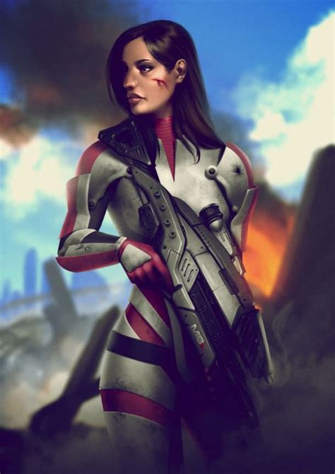 Ashley Williams Fanart By Brazilian Artist Lenadrofranci Mass Effect