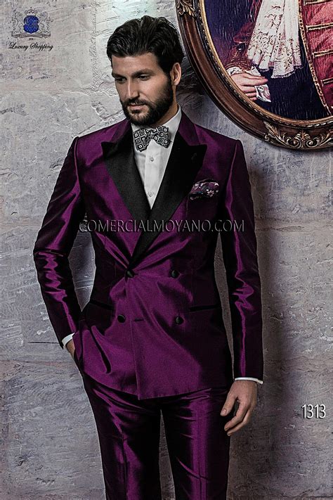 Italian Bespoke Suit Purple Wedding Tuxedo Style 1313 Ottavio Nuccio Gala