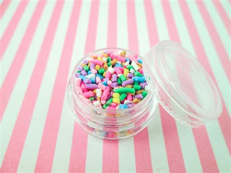 Polymer Clay Fake Faux Sprinkles Cute Decoden Rainbow Etsy