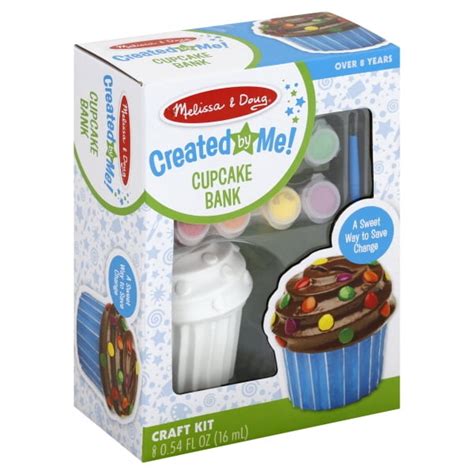 Melissa And Doug Decorate Your Own Cupcake Bank Craft Kit With 8 Pots Of
