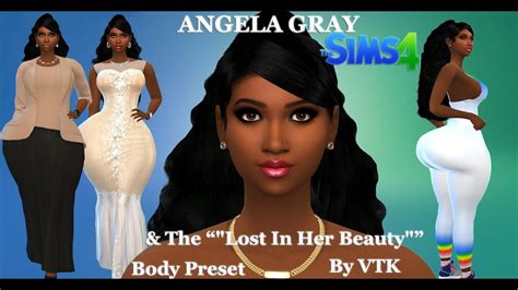 Sims 4 Angela Gray And The Lost In Her Beauty Body Preset In 2023 Beauty Body Sims 4 Body Mods