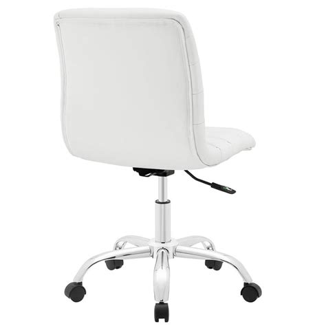 Modway Ripple Mid Back Armless Swivel Office Chair In White