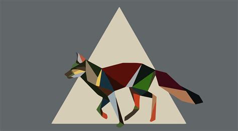 Nature Animals Artwork Fox Geometry Triangle Low Poly Tail