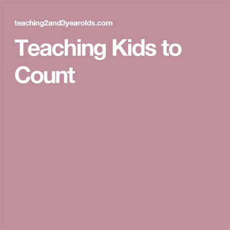20 Ways To Teach Counting To Preschoolers Teaching Counting Teaching