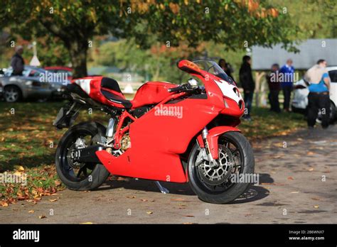 A Red Ducati 999 Testastretta Motorcycle Stock Photo Alamy