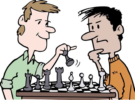 Chess Players Playing A Game Clipart Free Download Transparent Png