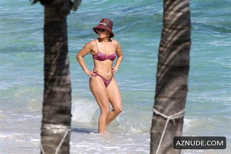 Jennifer Lopez Sexy Looking Hot In A Purple Bikini On The Beach In Turks And Caicos Islands Aznude