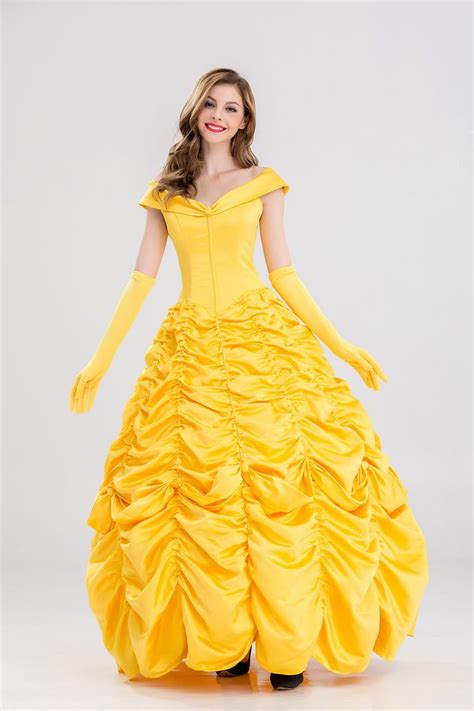 Beauty And The Beast Fancy Dress Cosplay Costume Princess Belle Adult