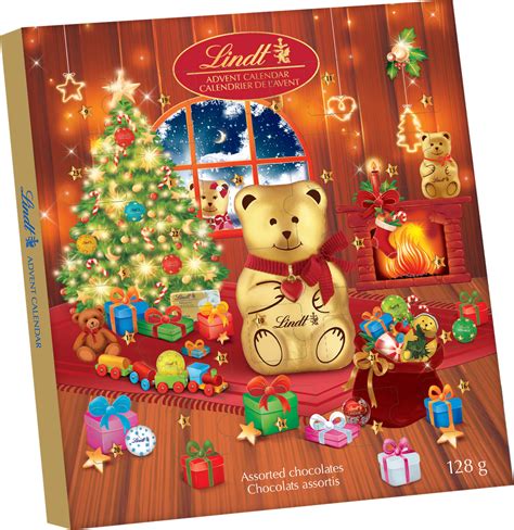 lindt teddy bear assorted chocolate holiday advent calendar 128 g canadian tire