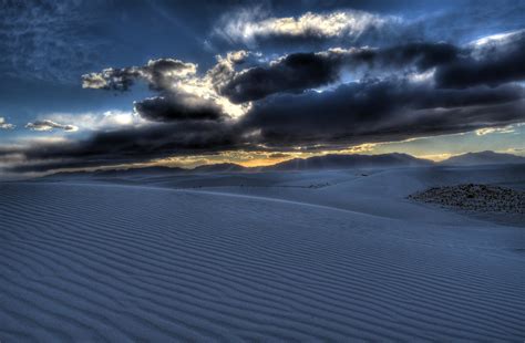 Beautiful Sunset In White Sands National Monument In New Mexico