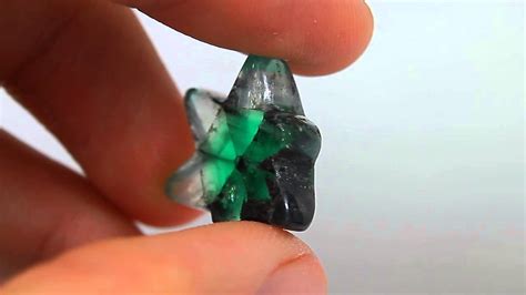 Rare Star Trapiche Emerald Gemstone Youtube