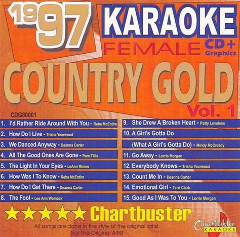 chartbuster karaoke 1998 female country gold vol 2 karaoke cd album muziek bol
