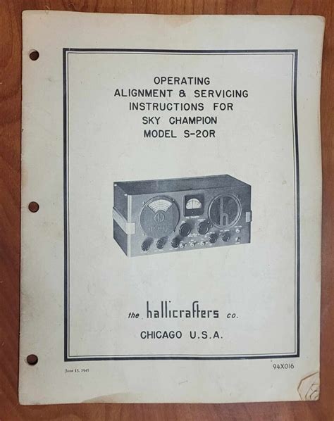 1945 Hallicrafters Radio Sky Champion Model S 20r Powers Up Ebay