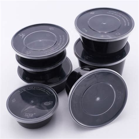 China Disposable 1000ml Take Away Round Plastic Food Containersfood
