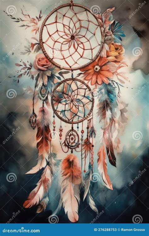 Dreamcatcher Watercolor Collection Stock Illustration Illustration Of