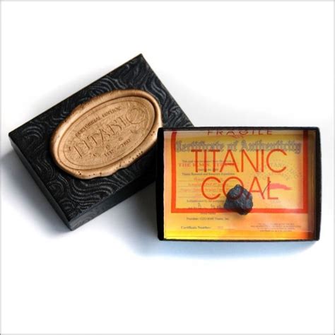Authentic Rms Titanic Coal From April 1912 Wreckage In Display Box