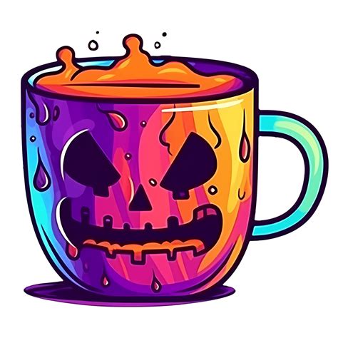 Halloween Coffee Mug Clipart Illustration Ai Generative 27972134 Png
