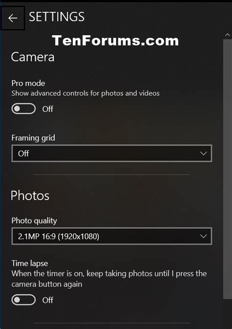 How To Backup And Restore Camera App Settings In Windows 10 Tutorials