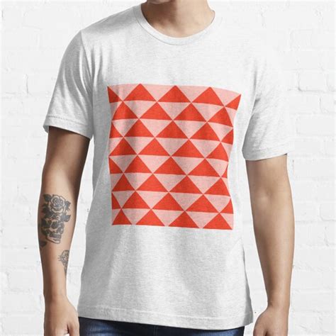 Dreamsicle In Neon Triangles Geometric Red T Shirt For Sale By