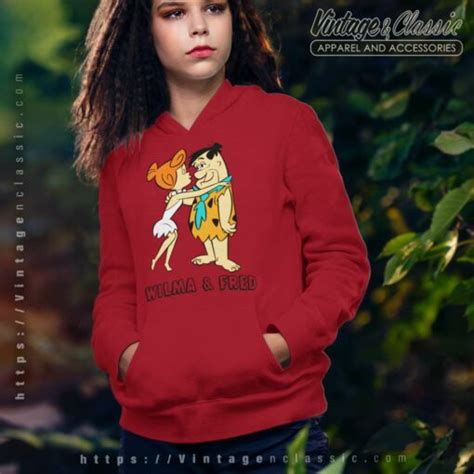 The Flintstones Wilma Kissing Fred Shirt High Quality Printed Brand