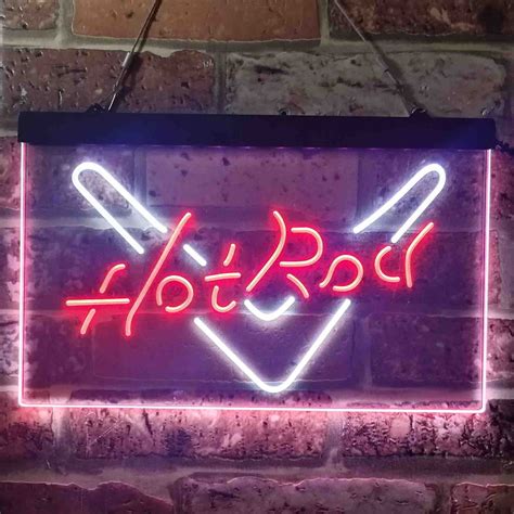 Hot Rod Garage V Shape Dual Color Led Neon Sign St6 I3905 Etsy