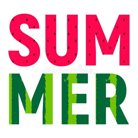 Abstract Summer Word Vector Illustration Stock Illustration