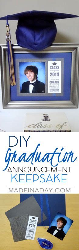 How To Make A Matted Graduation Keepsake Announcement Graduation Diy