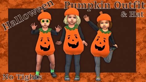 Toddlers Pumpkin Outfit And Hat At Seger Sims Sims 4 Updates