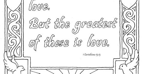 Coloring Pages For Kids By Mr Adron 1 Corinthians 1313 The Greatest
